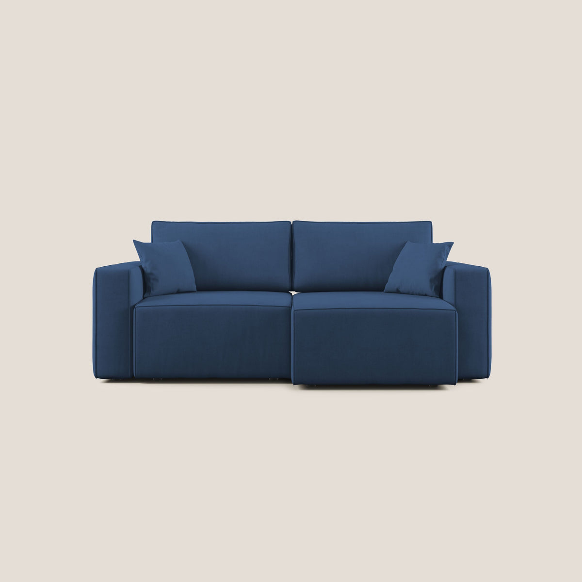 Morfeo divano con sedute estraibili in morbido tessuto impermeabile T02 blu - divitt.sbs
