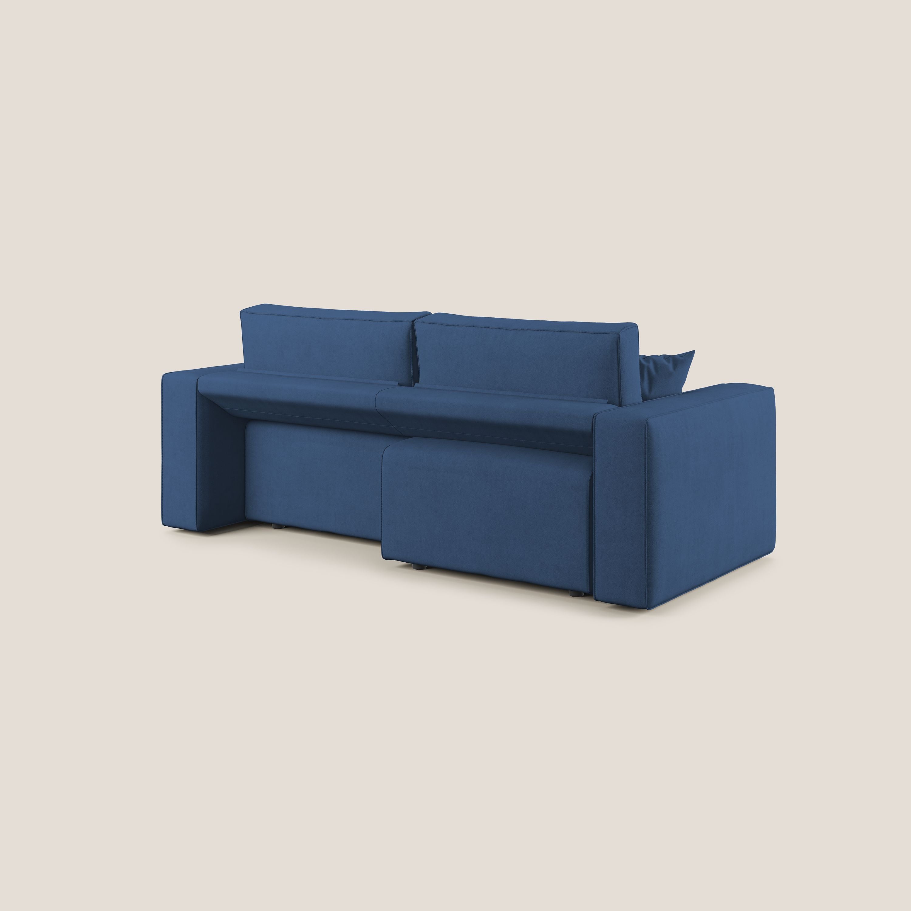 Morfeo divano con sedute estraibili in morbido tessuto impermeabile T02 blu - divitt.sbs