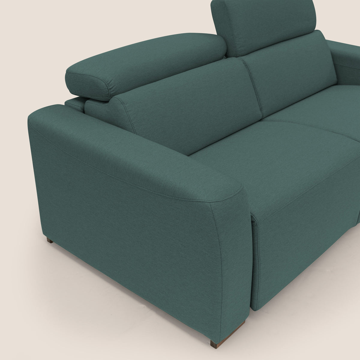 Poseidon divano letto + relax elettrico in tessuto smacchiabile impermeabile T05 verde - divitt.sbs