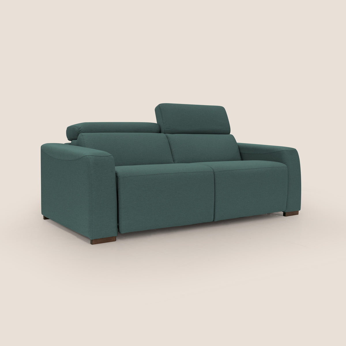 Poseidon divano letto + relax elettrico in tessuto smacchiabile impermeabile T05 verde - divitt.sbs