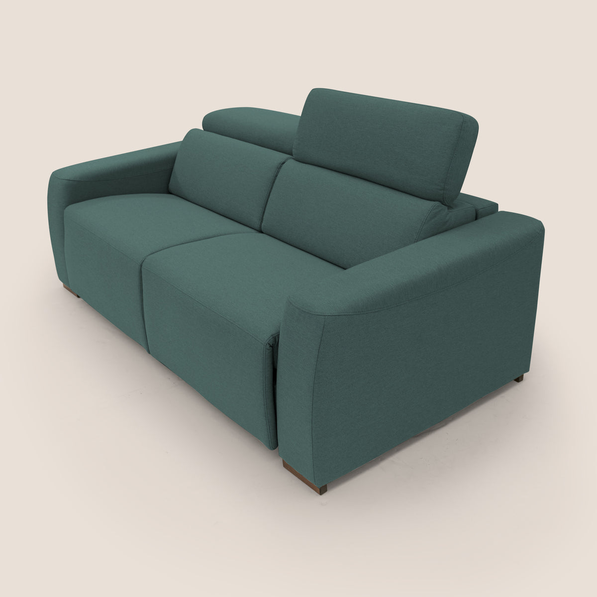 Poseidon divano letto + relax elettrico in tessuto smacchiabile impermeabile T05 verde - divitt.sbs