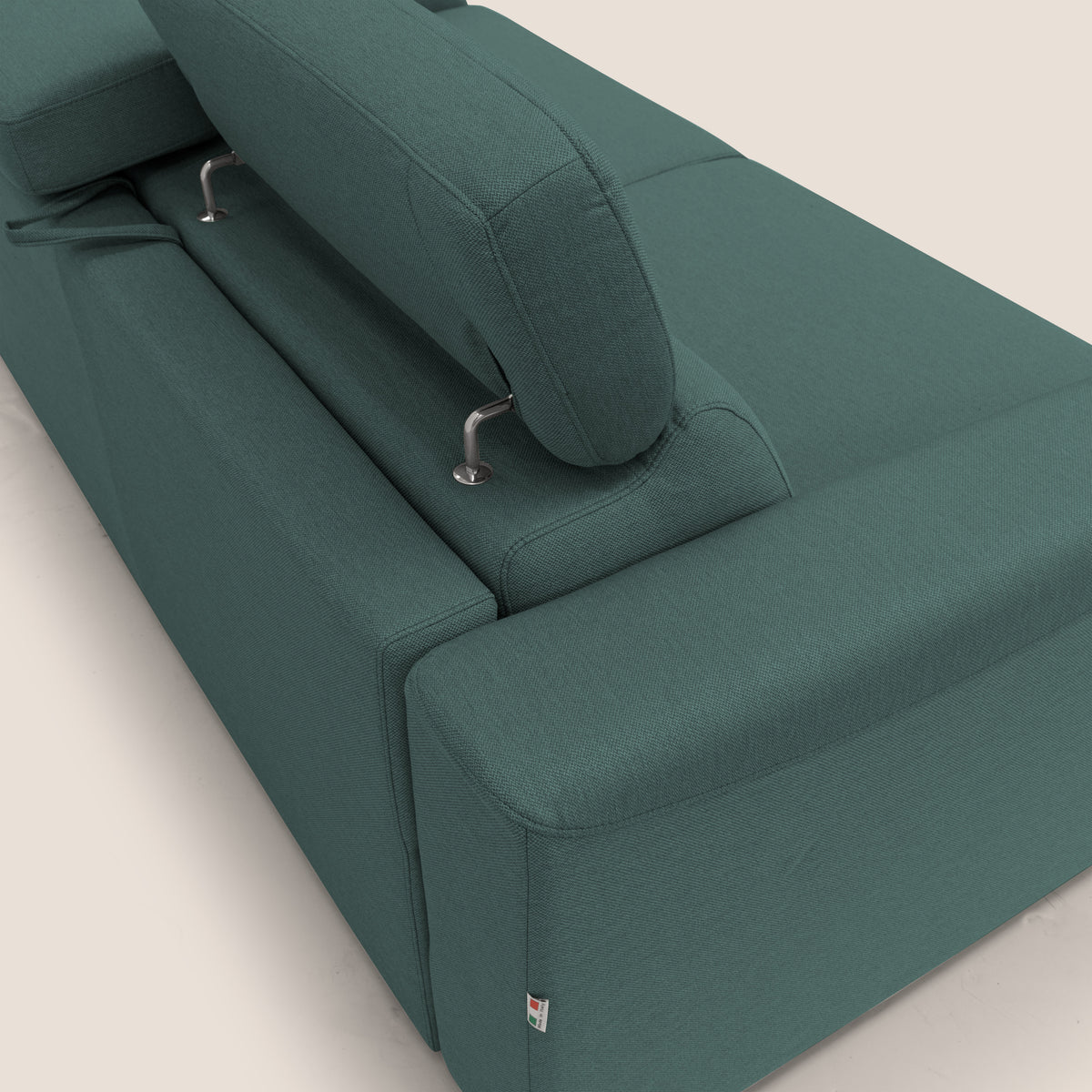 Poseidon divano letto + relax elettrico in tessuto smacchiabile impermeabile T05 verde - divitt.sbs