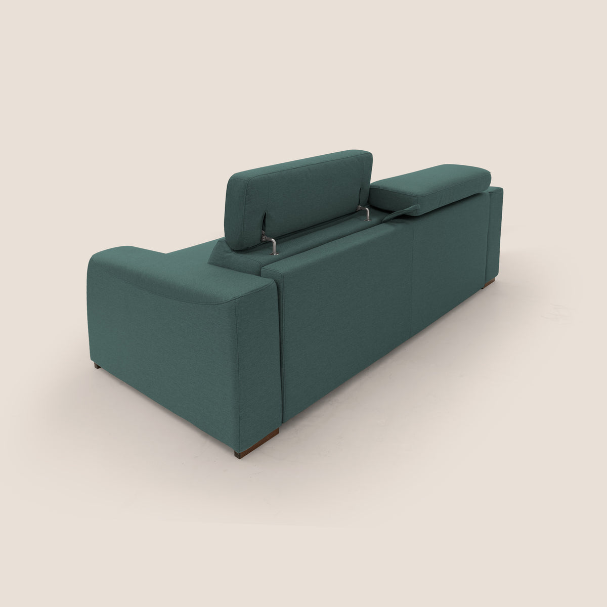 Poseidon divano letto + relax elettrico in tessuto smacchiabile impermeabile T05 verde - divitt.sbs