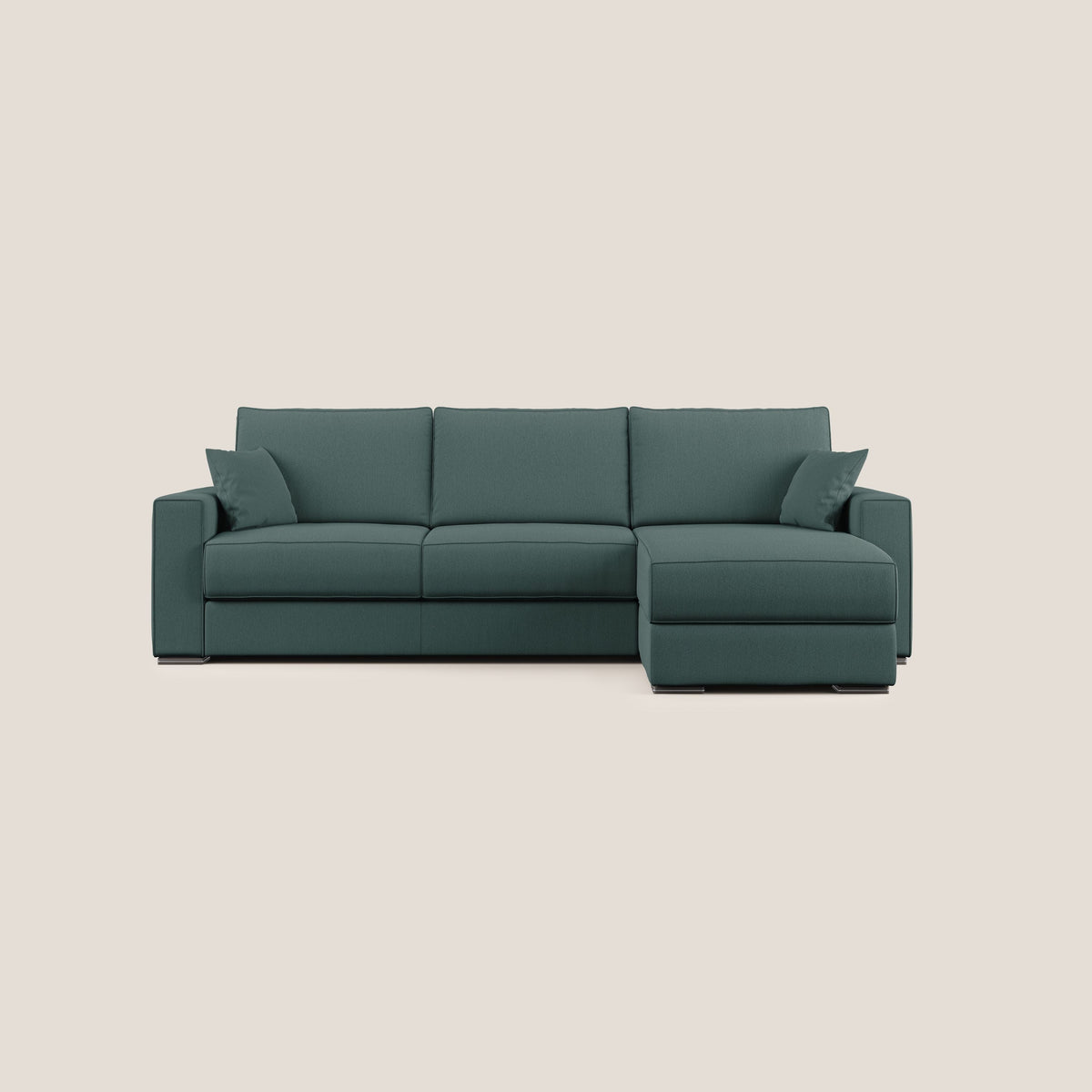 Dream Divano letto angolare in tessuto smacchiabile T05 verde - divitt.sbs