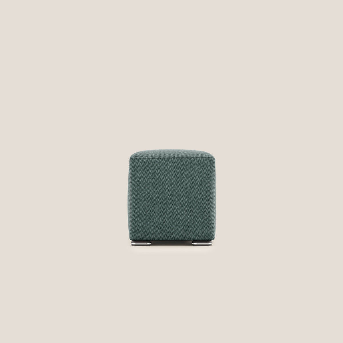 Cube pouf in tessuto morbido smacchiabile T05 verde - divitt.sbs