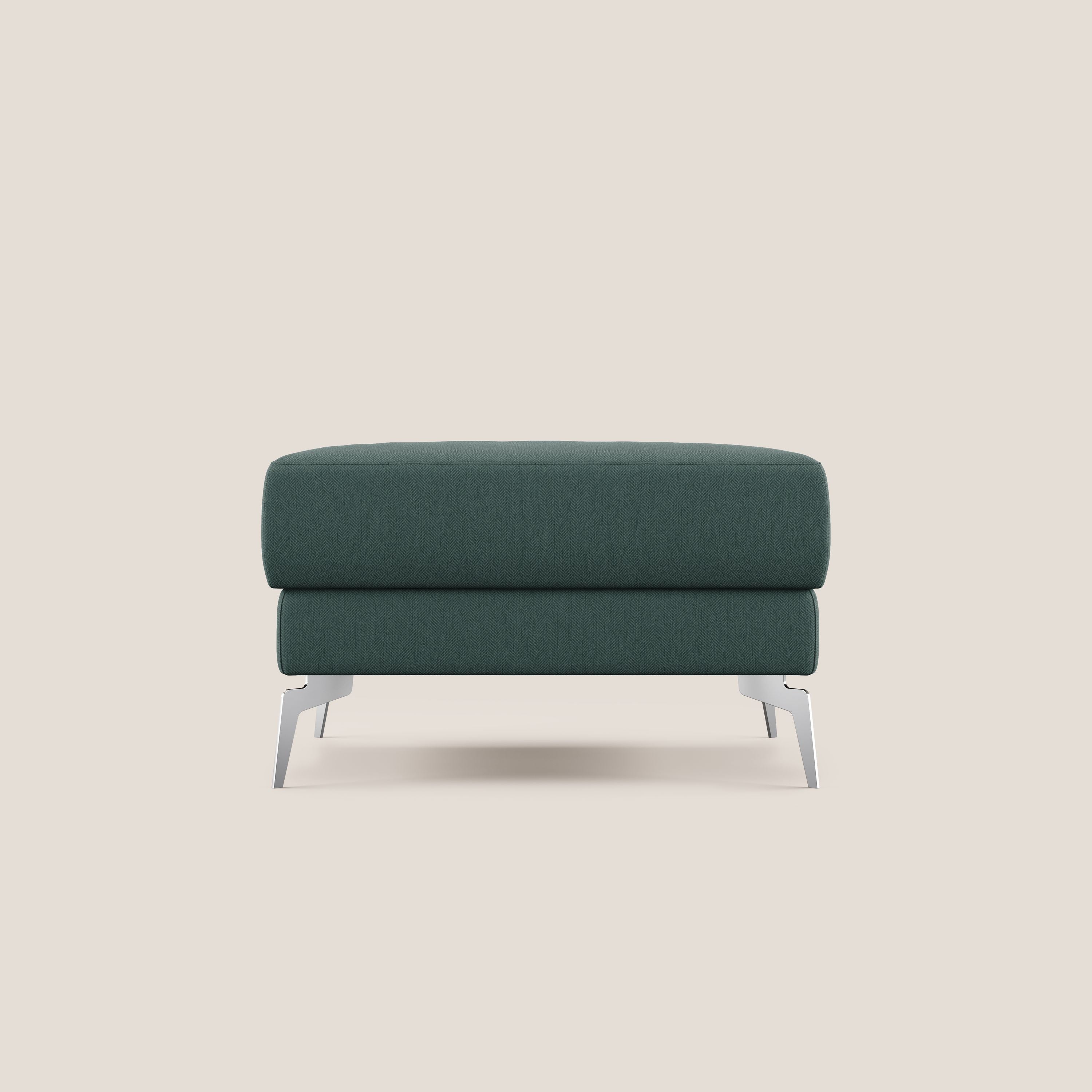 Star Pouf con piedini alti in tessuto smacchiabile T05 verde - divitt.sbs