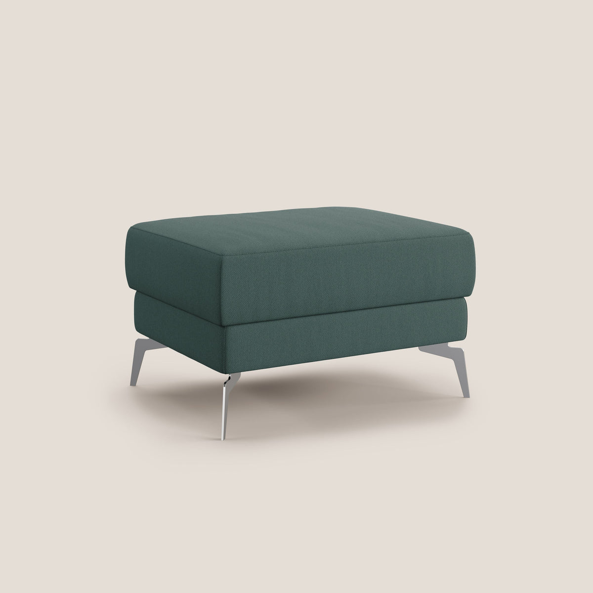 Star Pouf con piedini alti in tessuto smacchiabile T05 verde - divitt.sbs