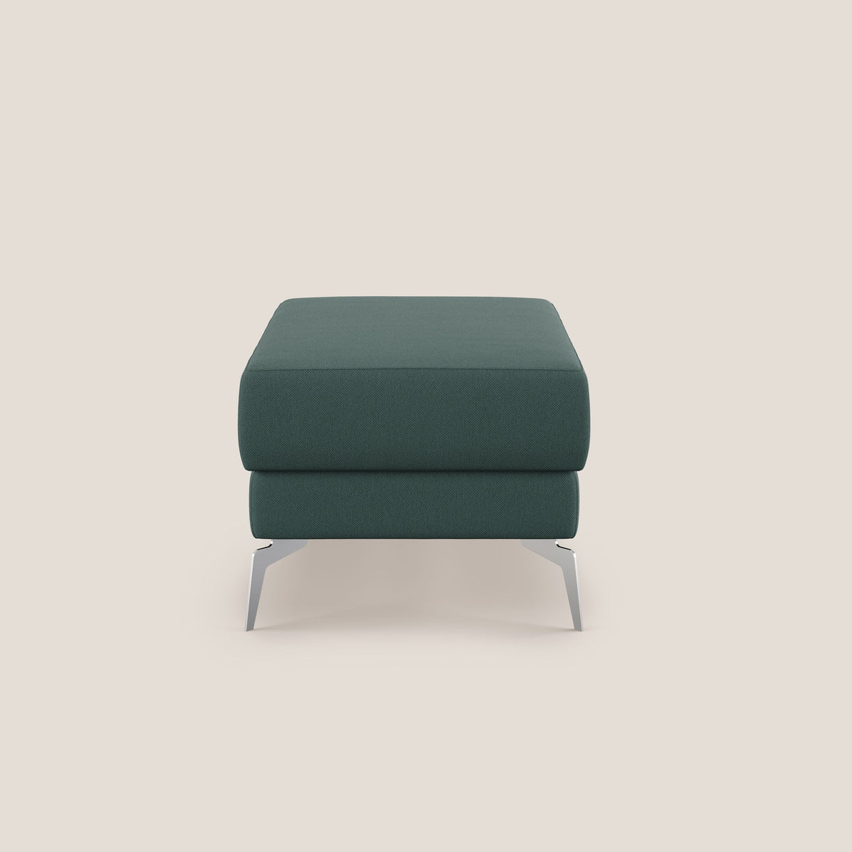 Star Pouf con piedini alti in tessuto smacchiabile T05 verde - divitt.sbs
