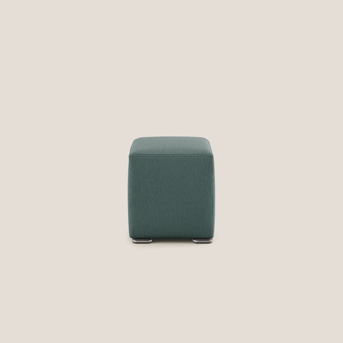Cube pouf in tessuto morbido smacchiabile T05 verde - divitt.sbs