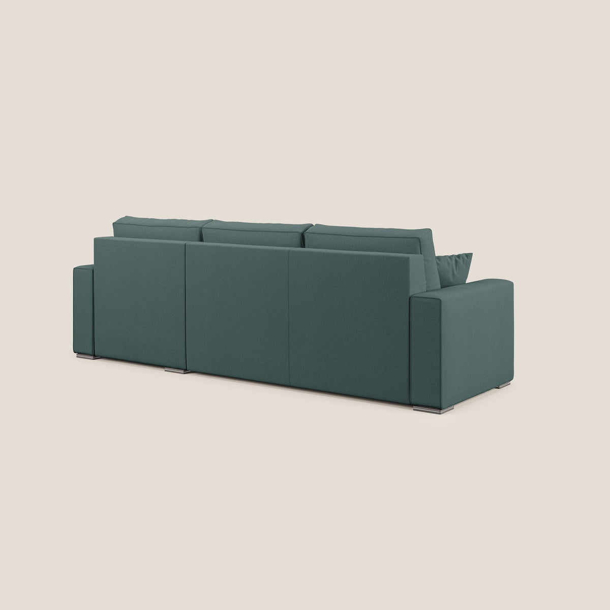 Dream Divano letto angolare in tessuto smacchiabile T05 verde - divitt.sbs
