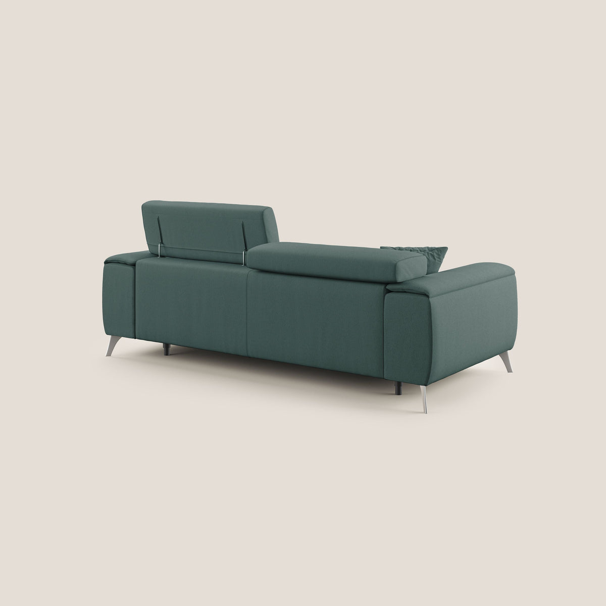 Fusion divano con sedute allungabili in tessuto smacchiabile T05 verde - divitt.sbs