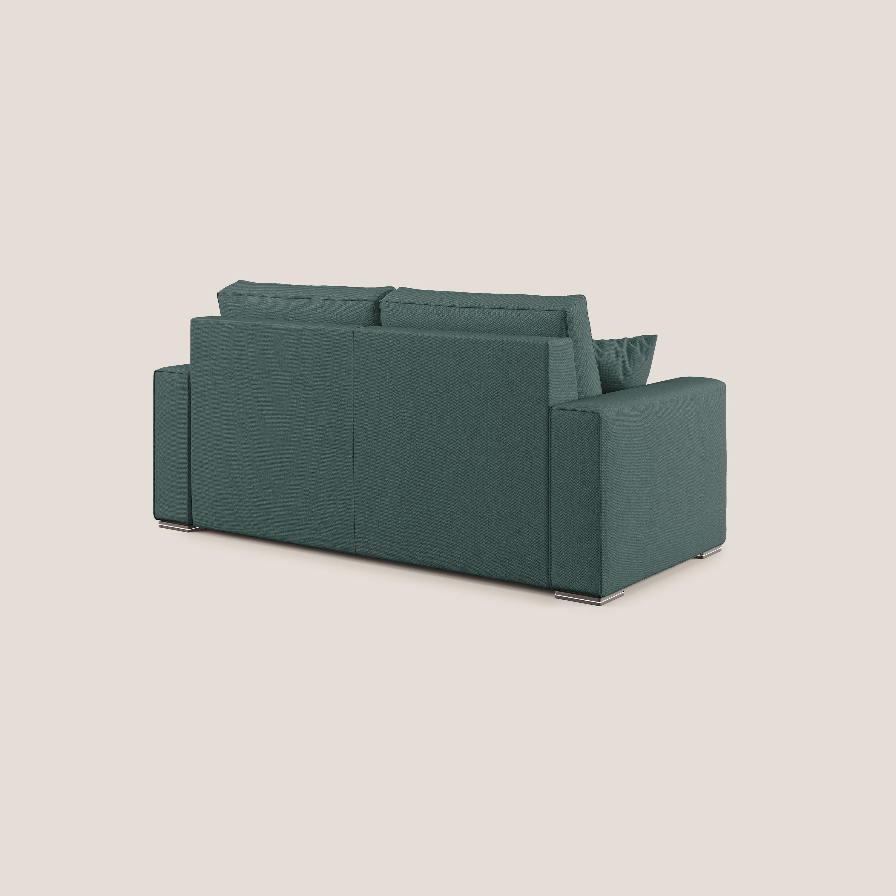 Dream Divano letto moderno dai morbidi cuscini in tessuto smacchiabile T05 verde - divitt.sbs