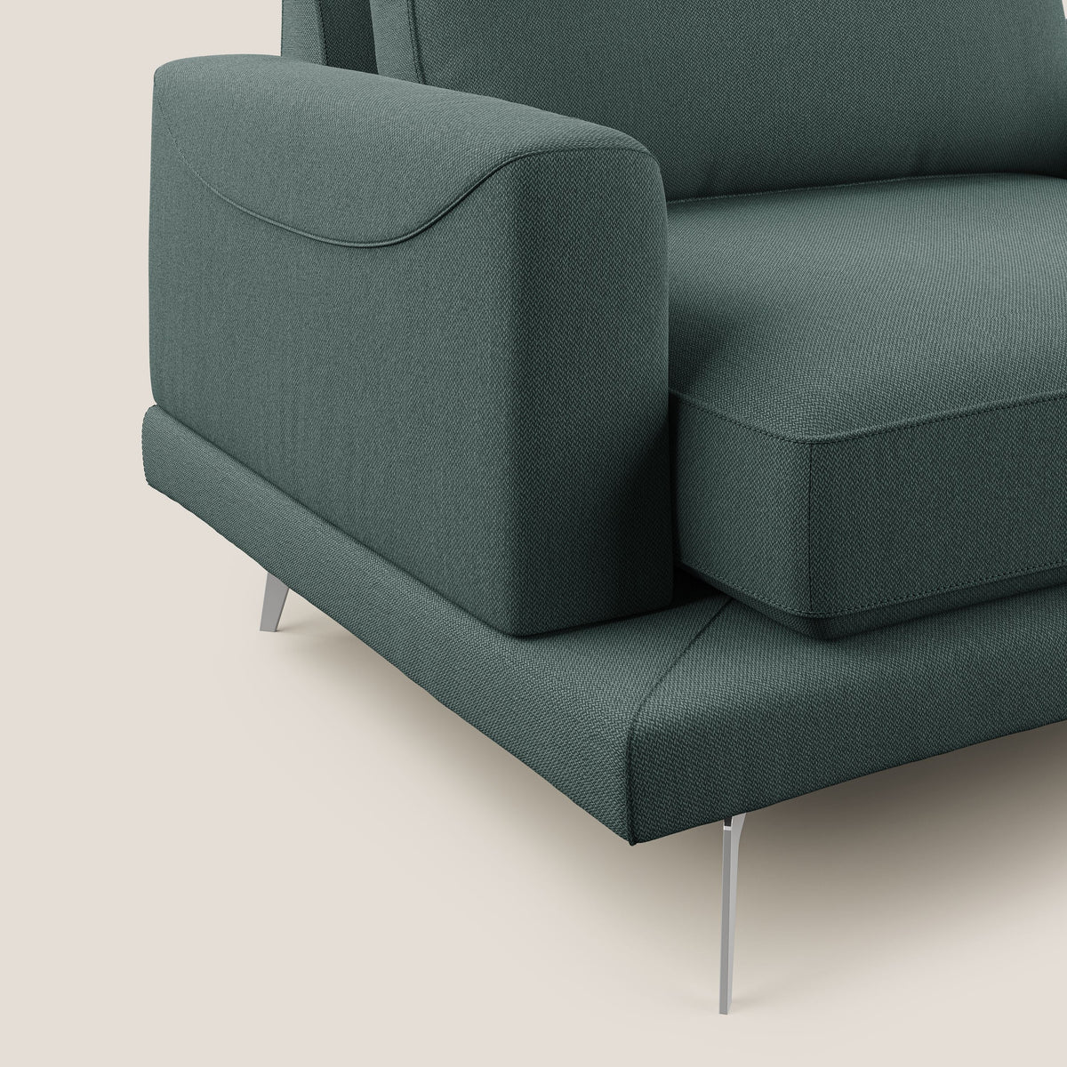 Dorian poltrona moderna in tessuto smacchiabile T05 verde - divitt.sbs