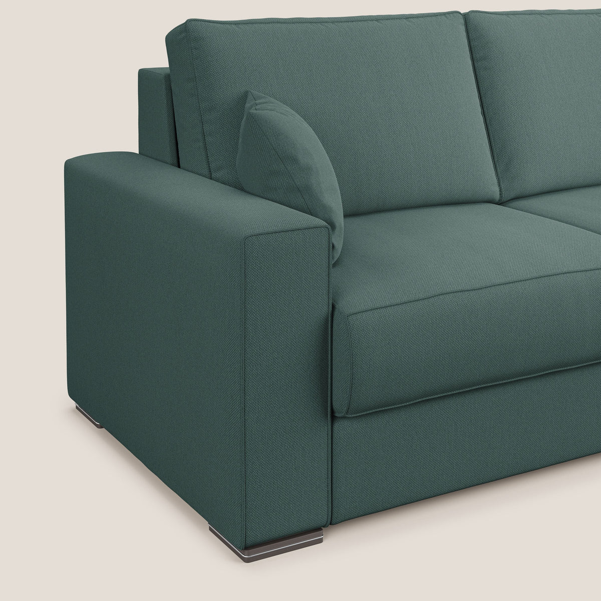 Dream Divano letto angolare in tessuto smacchiabile T05 verde - divitt.sbs