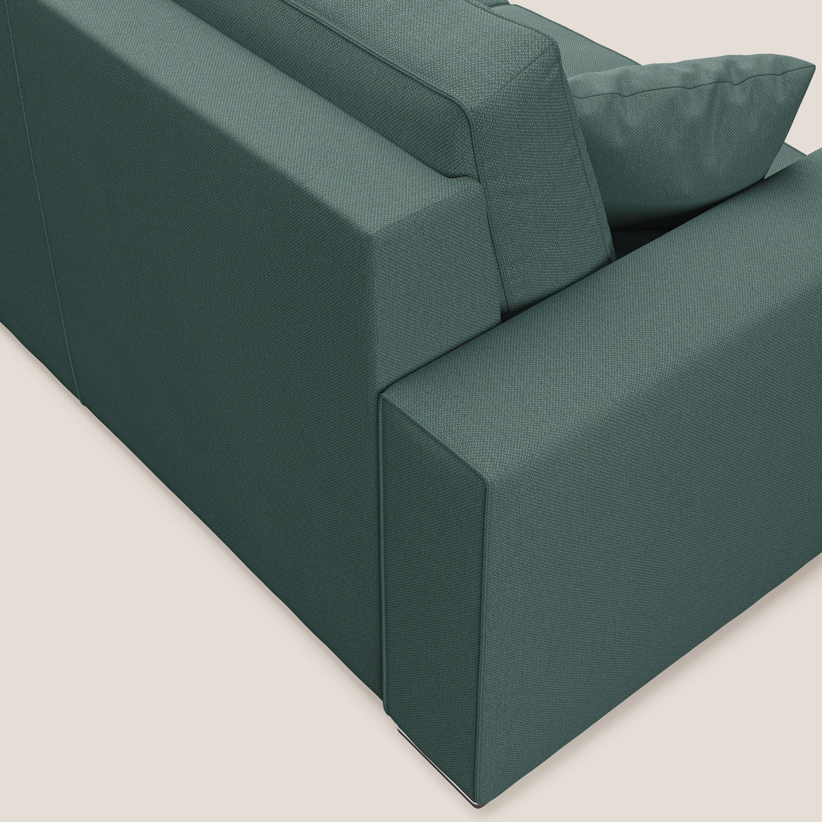 Dream Divano letto angolare in tessuto smacchiabile T05 verde - divitt.sbs