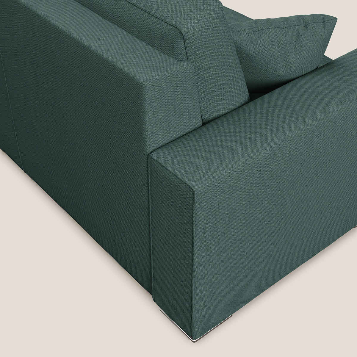 Dream Divano letto moderno dai morbidi cuscini in tessuto smacchiabile T05 verde - divitt.sbs