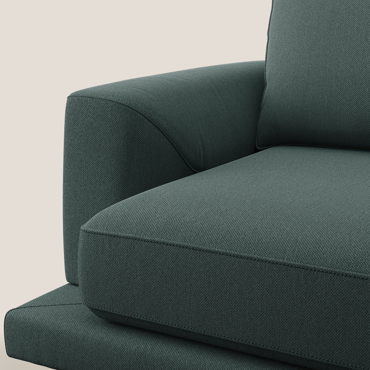 Dorian poltrona moderna in tessuto smacchiabile T05 verde - divitt.sbs