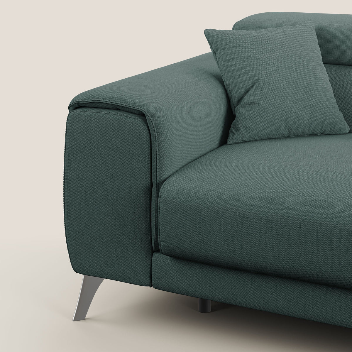 Fusion divano con sedute allungabili in tessuto smacchiabile T05 verde - divitt.sbs