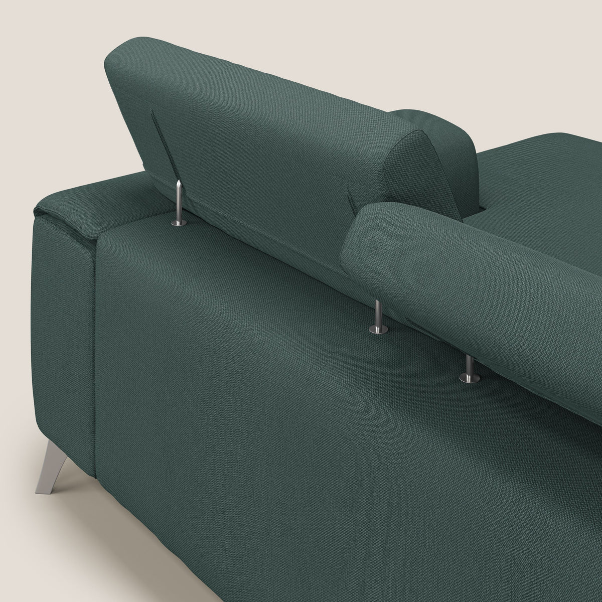 Fusion Divano angolare con sedute scorrevoli in tessuto morbido smacchiabile T05 verde - divitt.sbs