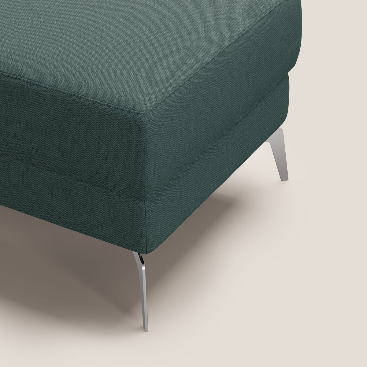 Star Pouf con piedini alti in tessuto smacchiabile T05 verde - divitt.sbs