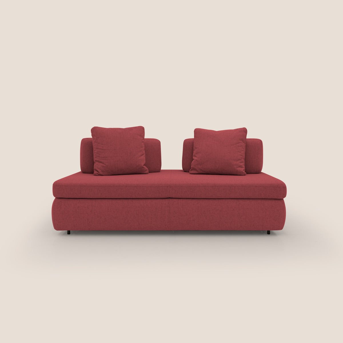 Gransasso Divano letto matrimoniale dal DESIGN innovativo in tessuto impermeabile T03 rosso - divitt.sbs