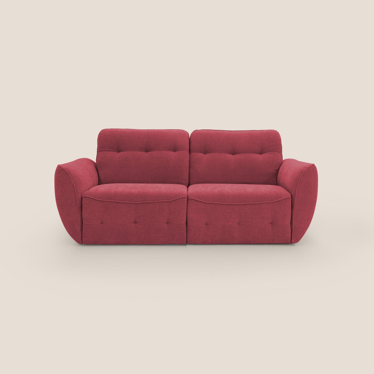 Cerbero divano 2 e 3 posti in morbido bouclé impermeabile T07 rosso - divitt.sbs