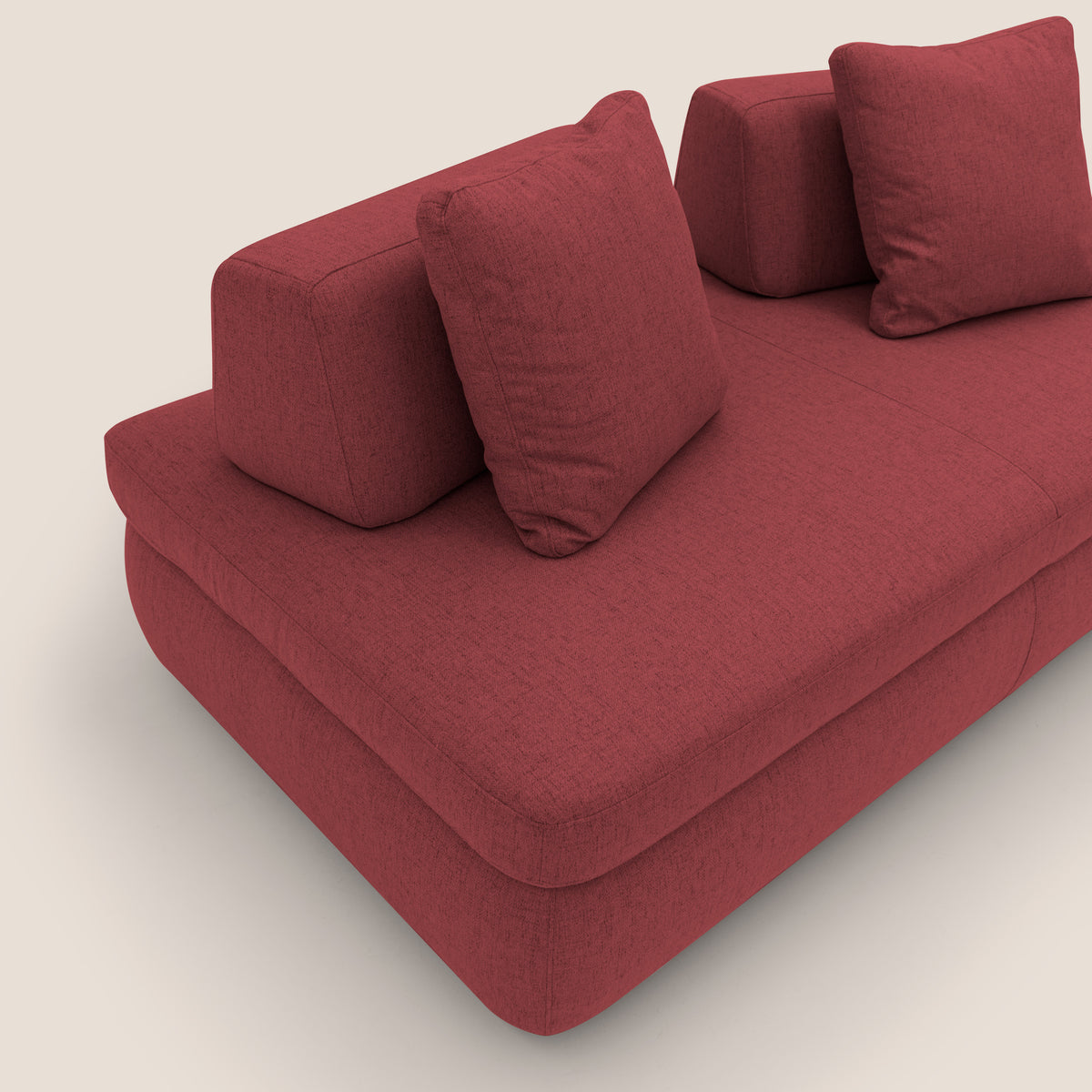 Gransasso Divano letto matrimoniale dal DESIGN innovativo in tessuto impermeabile T03 rosso - divitt.sbs