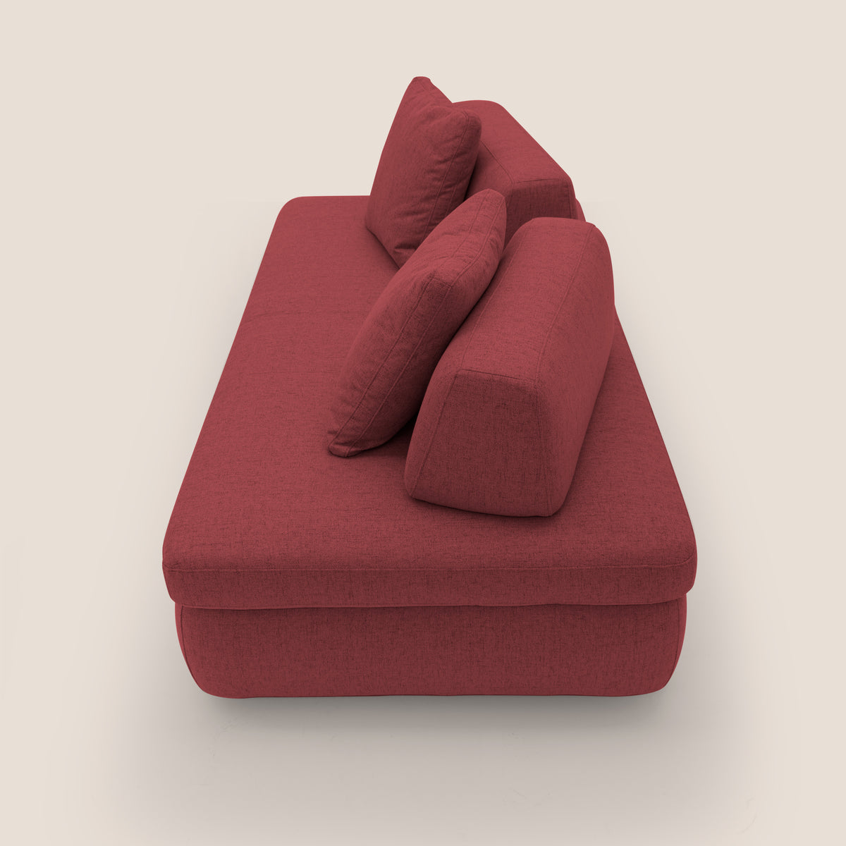 Gransasso Divano letto matrimoniale dal DESIGN innovativo in tessuto impermeabile T03 rosso - divitt.sbs