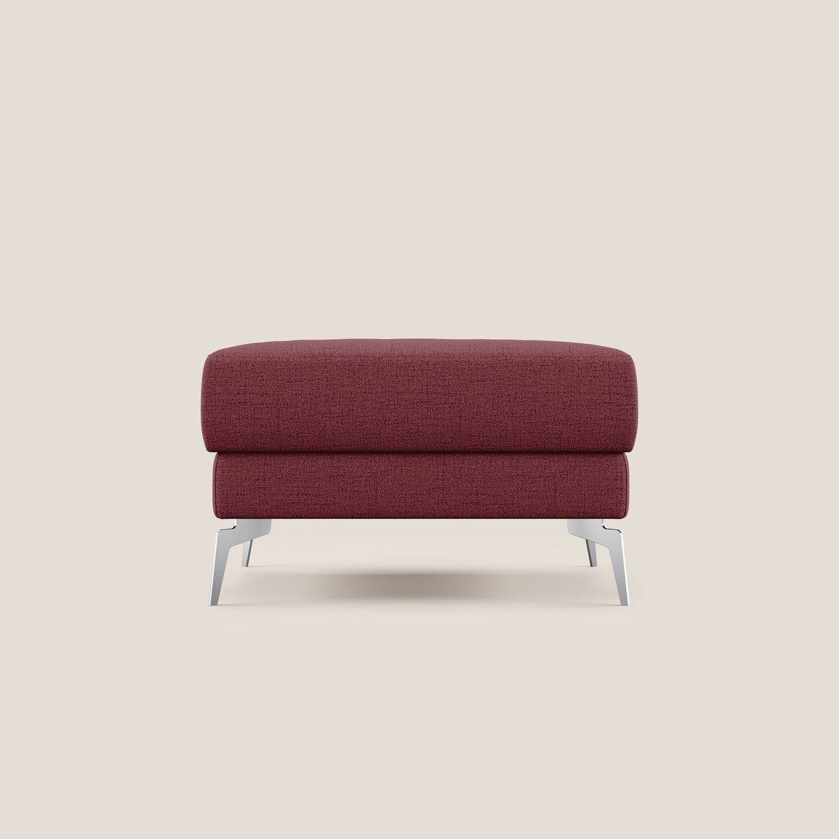 Star Pouf con piedini alti in tessuto impermeabile fiammato T03 rosso - divitt.sbs