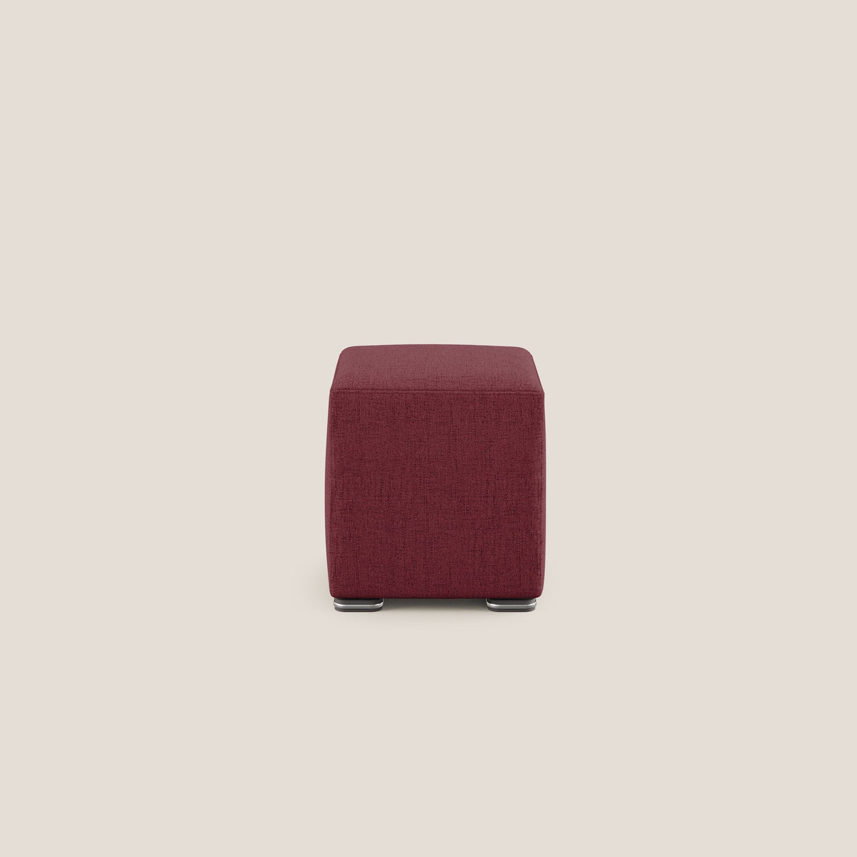 Cube pouf in tessuto morbido impermeabile T03 rosso - divitt.sbs