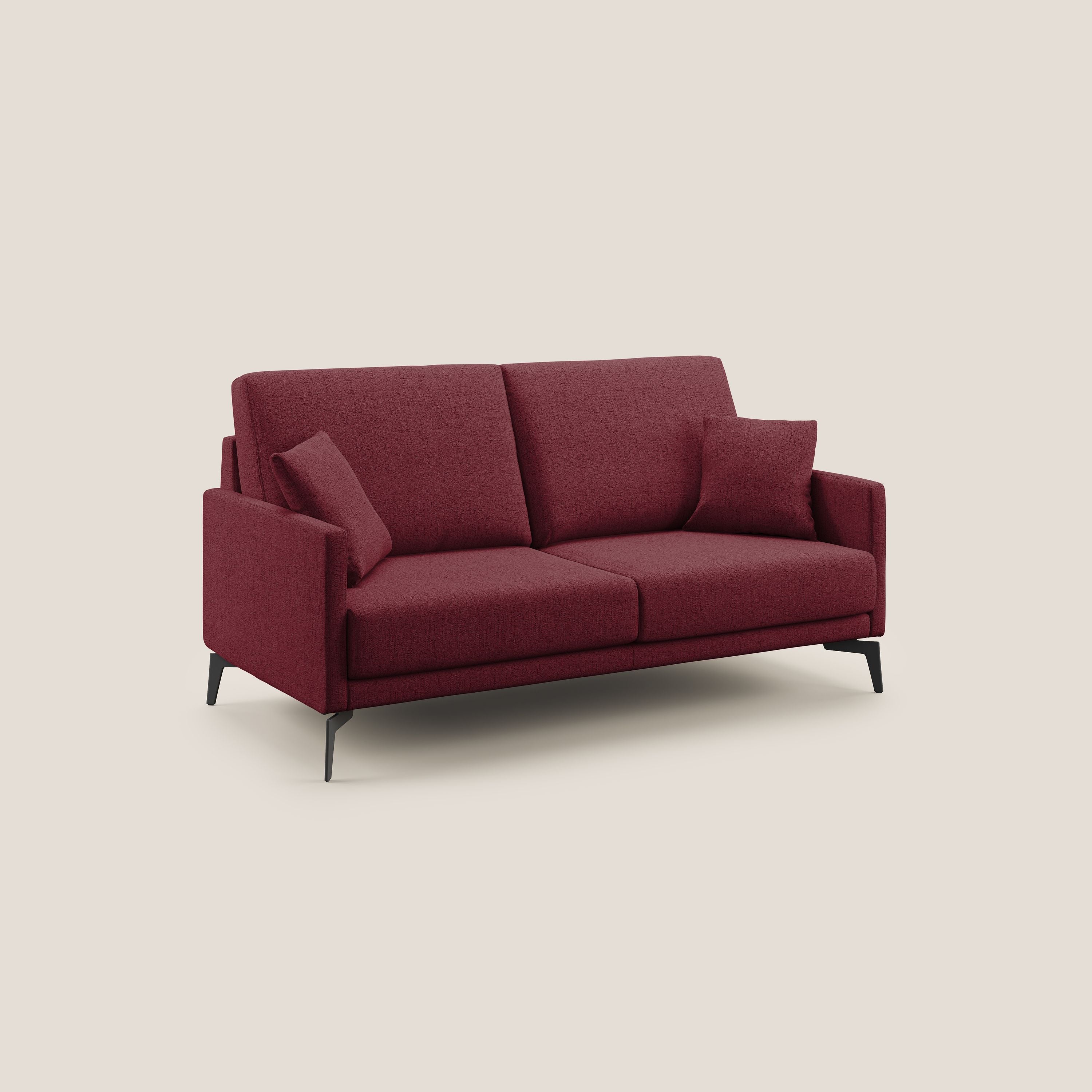 Saturno divano moderno in tessuto morbido impermeabile T03 rosso - divitt.sbs