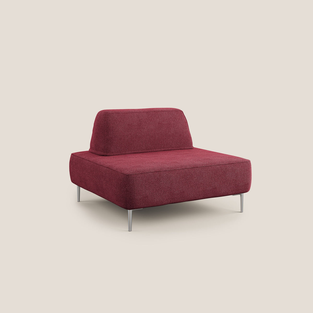 Newton poltrona modulare con schienali movibili T07 rosso - divitt.sbs