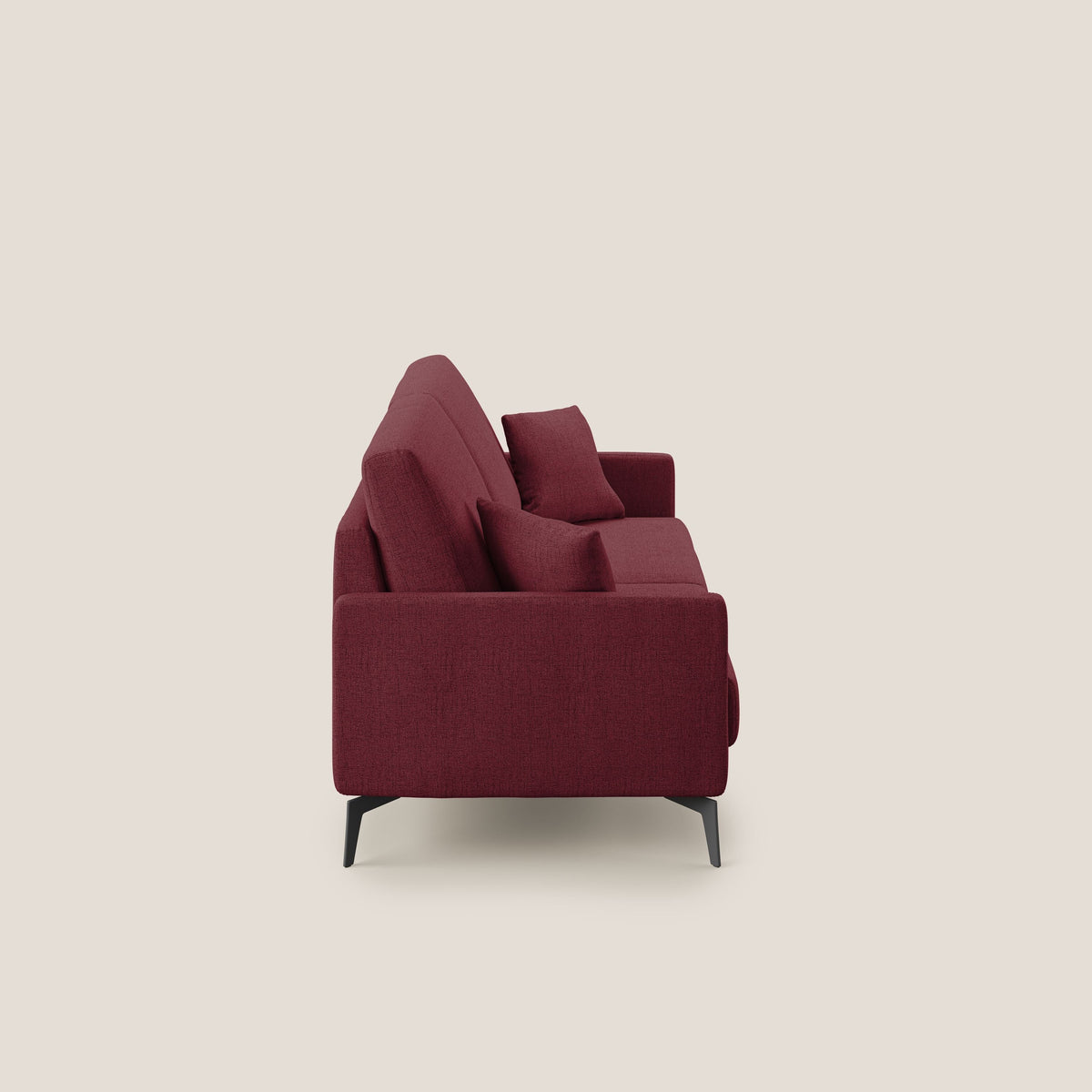 Saturno divano moderno in tessuto morbido impermeabile T03 rosso - divitt.sbs