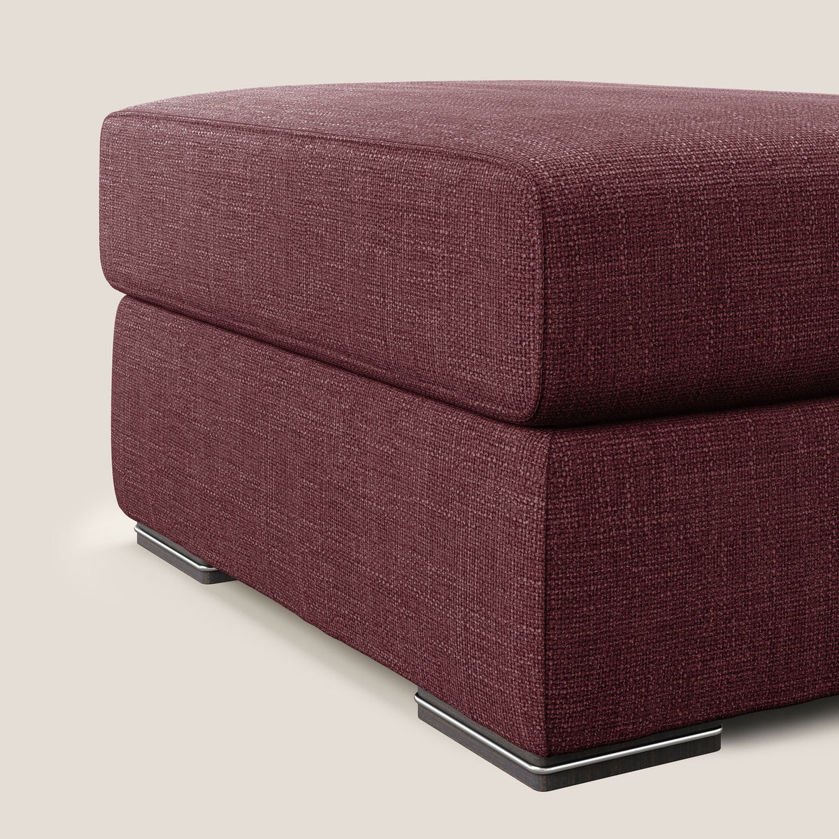 Sun pouf apribile contenitore in tessuto impermeabile morbido intreccio T06 rosso - divitt.sbs