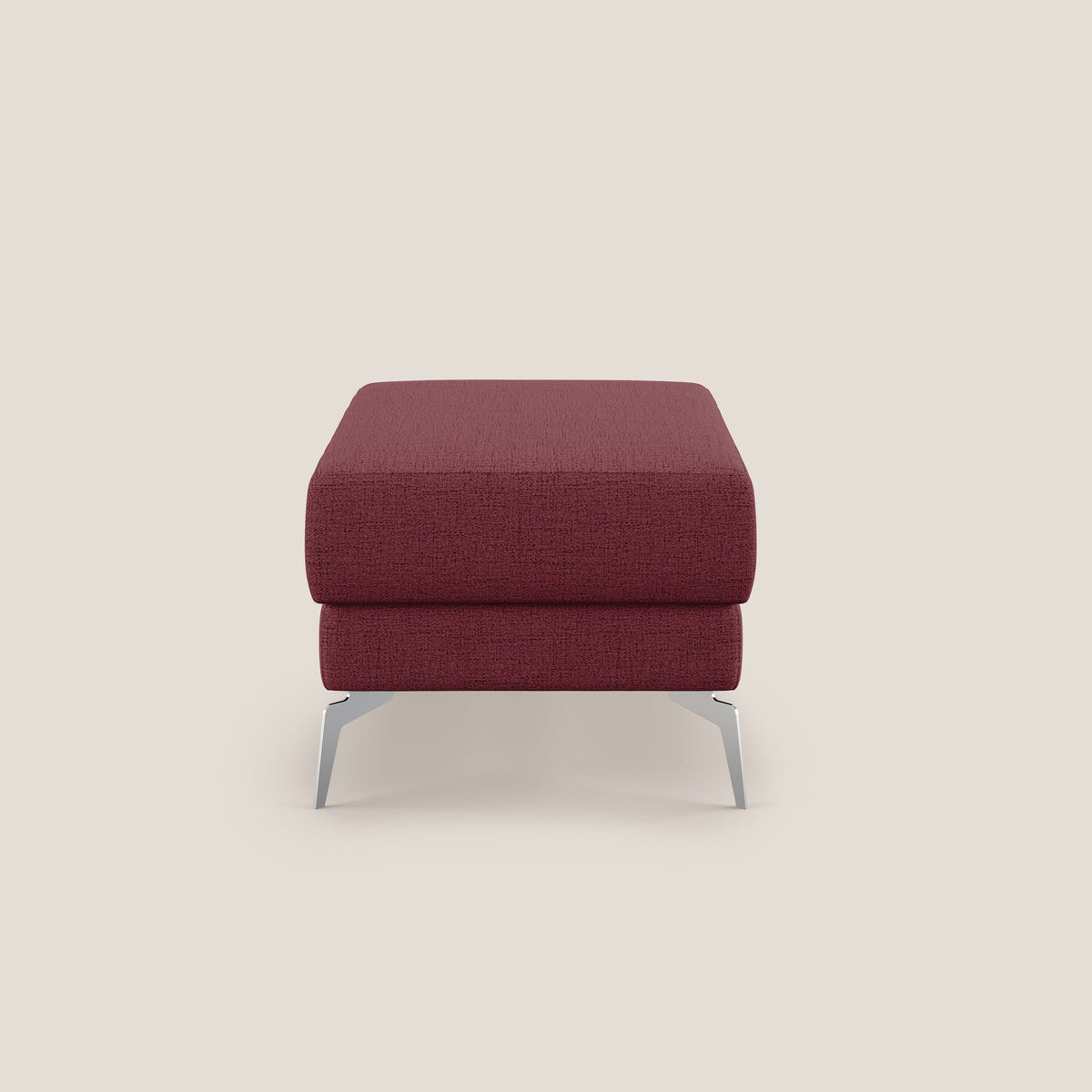Star Pouf con piedini alti in tessuto impermeabile fiammato T03 rosso - divitt.sbs