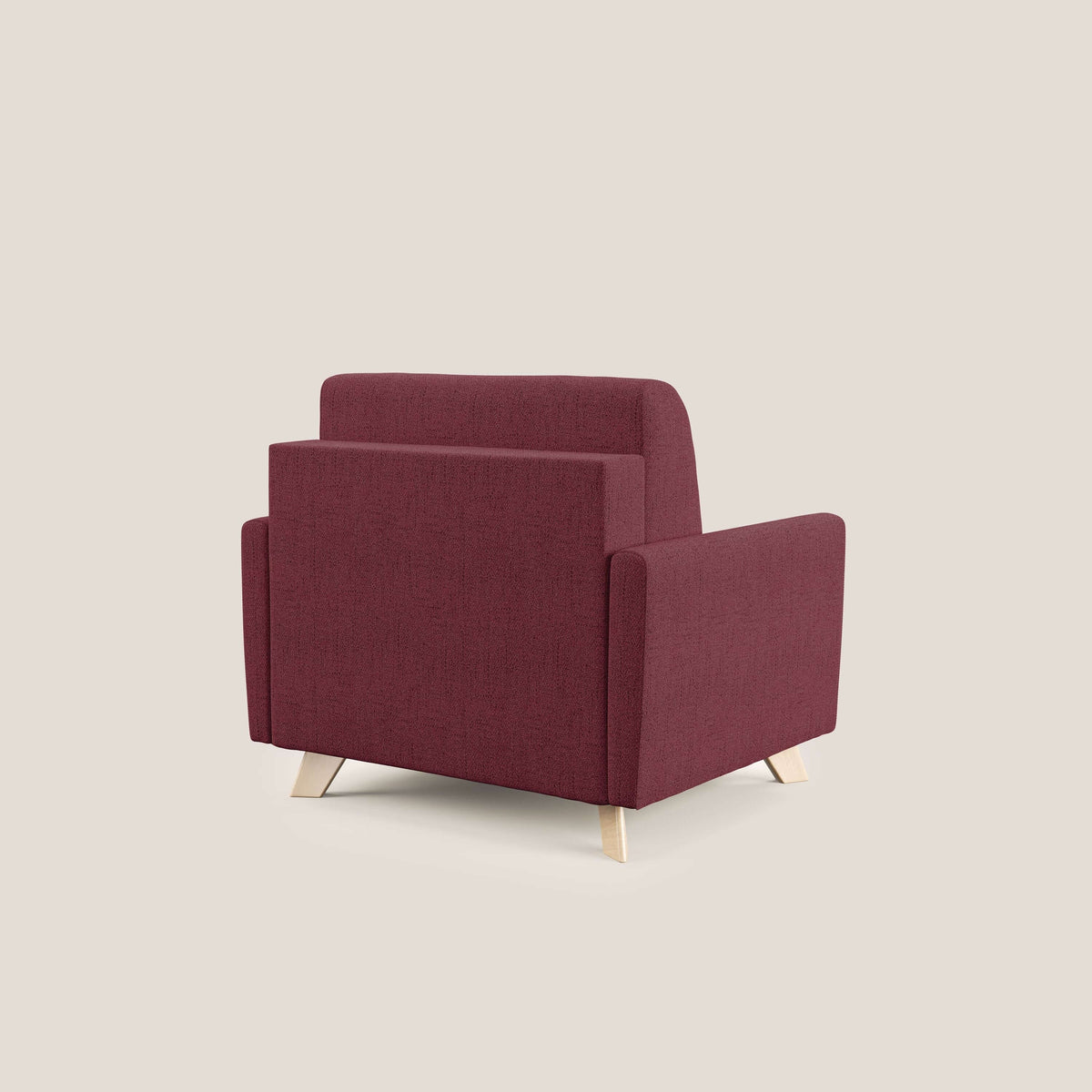 Edgar poltrona letto in tessuto felis impermeabile T03 rosso - divitt.sbs