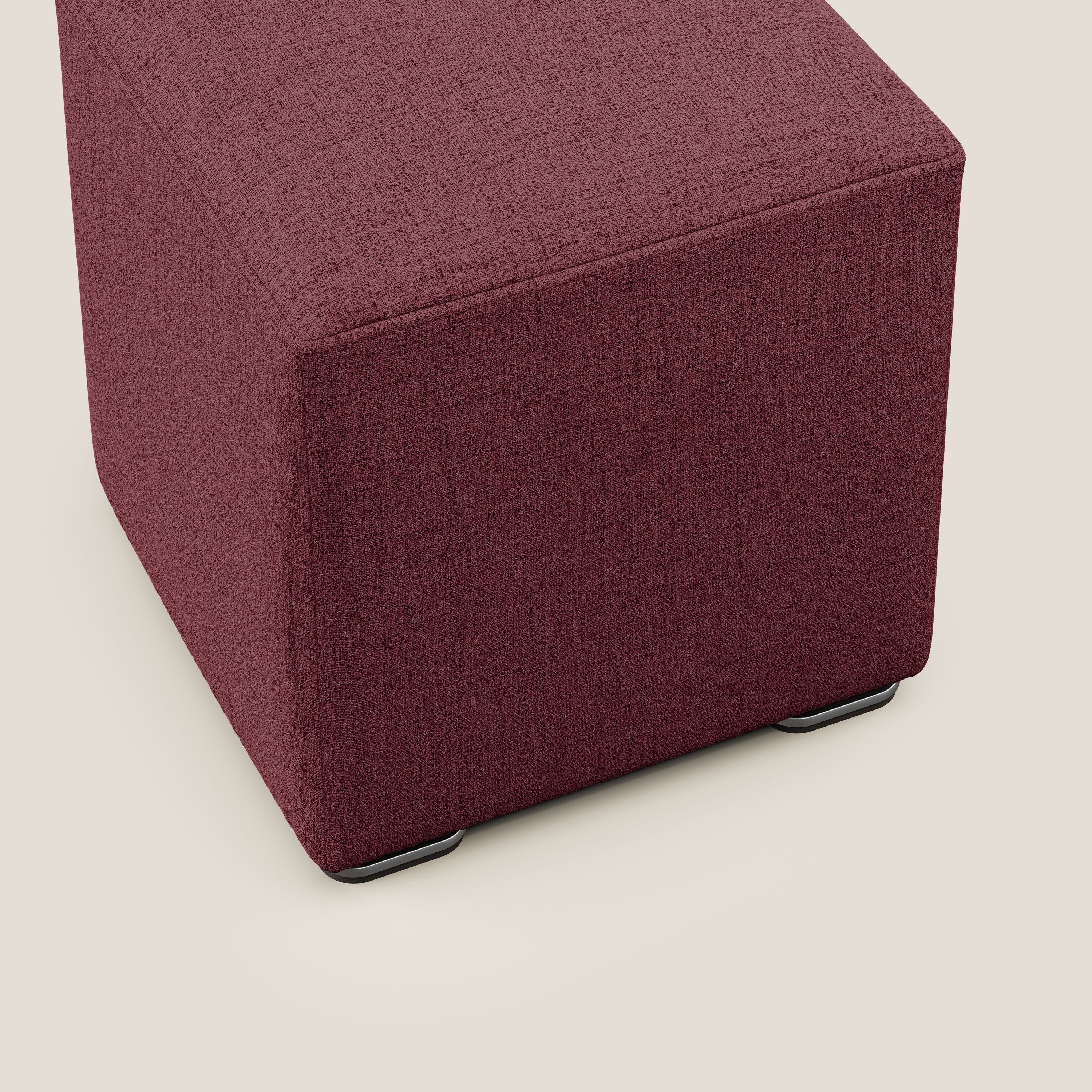Cube pouf in tessuto morbido impermeabile T03 rosso - divitt.sbs