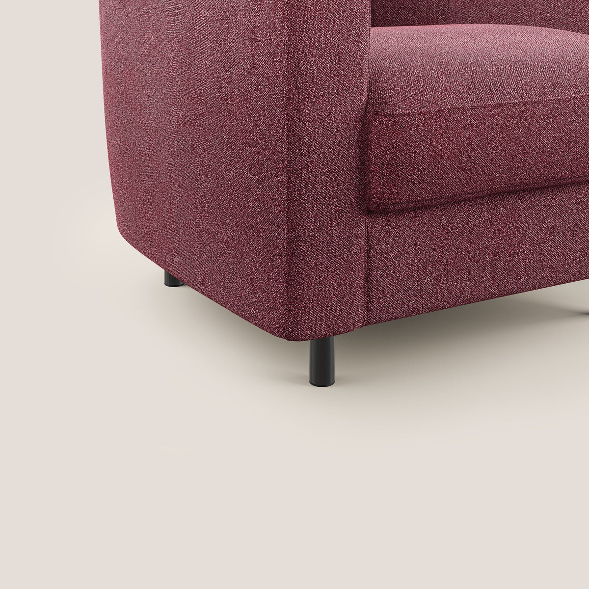 Pandora Poltroncina in morbido tessuto bouclé impermeabile T07 rosso - divitt.sbs
