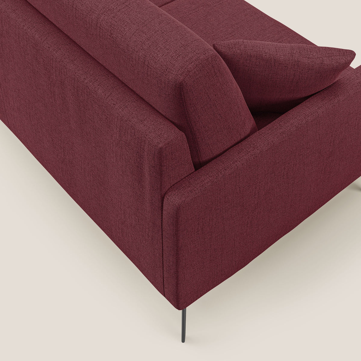 Saturno divano moderno in tessuto morbido impermeabile T03 rosso - divitt.sbs