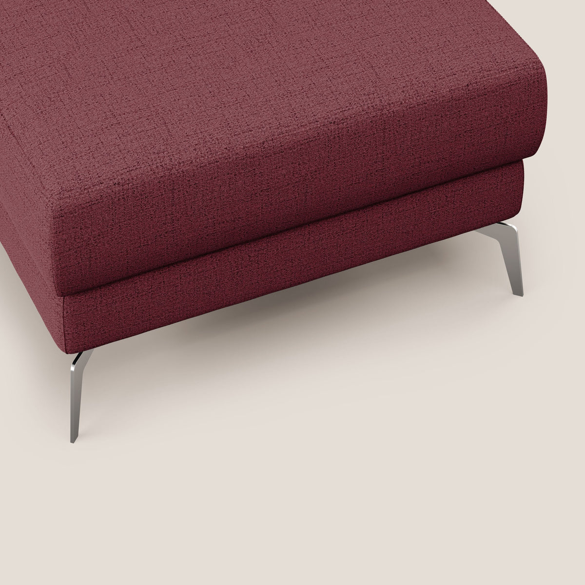 Star Pouf con piedini alti in tessuto impermeabile fiammato T03 rosso - divitt.sbs