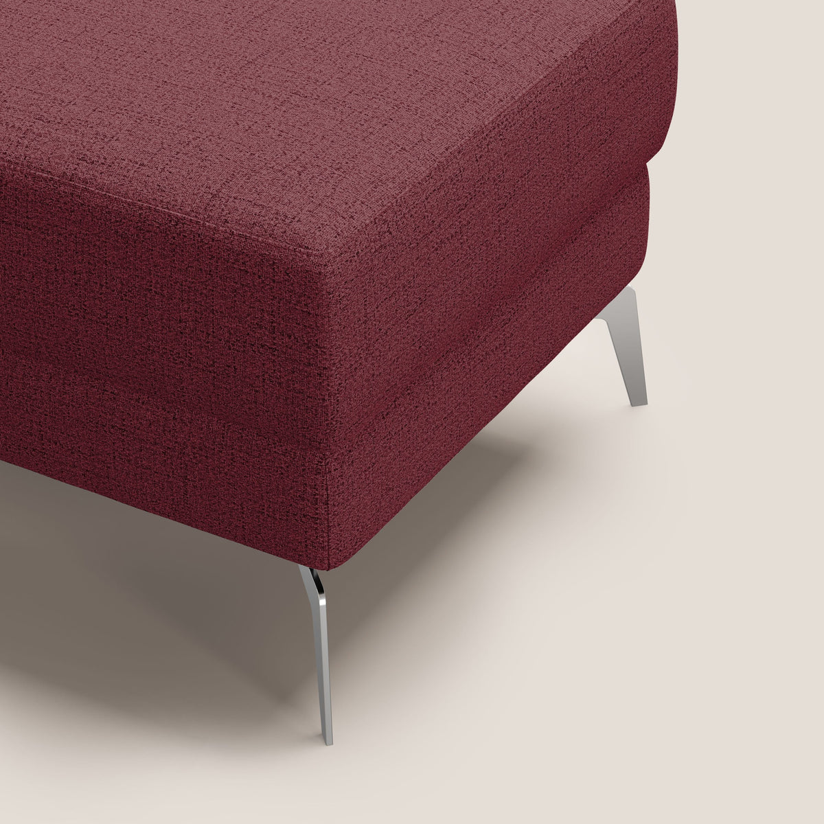 Star Pouf con piedini alti in tessuto impermeabile fiammato T03 rosso - divitt.sbs