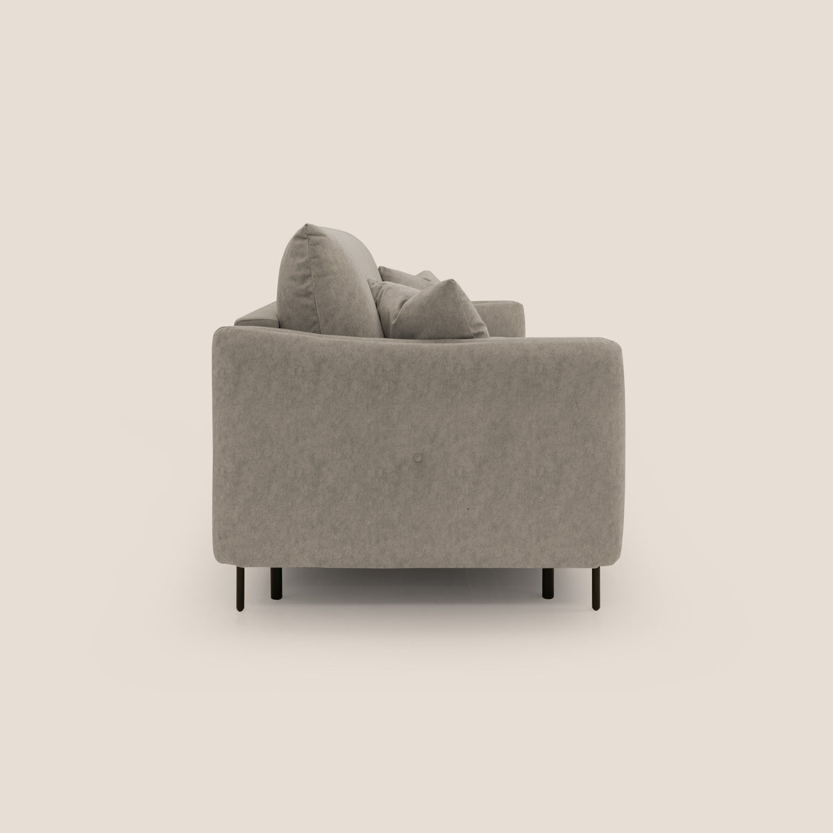 Gregory Divano letto con materasso h18 cm in microfibra effetto velluto impermeabile T09 tortora - divitt.sbs