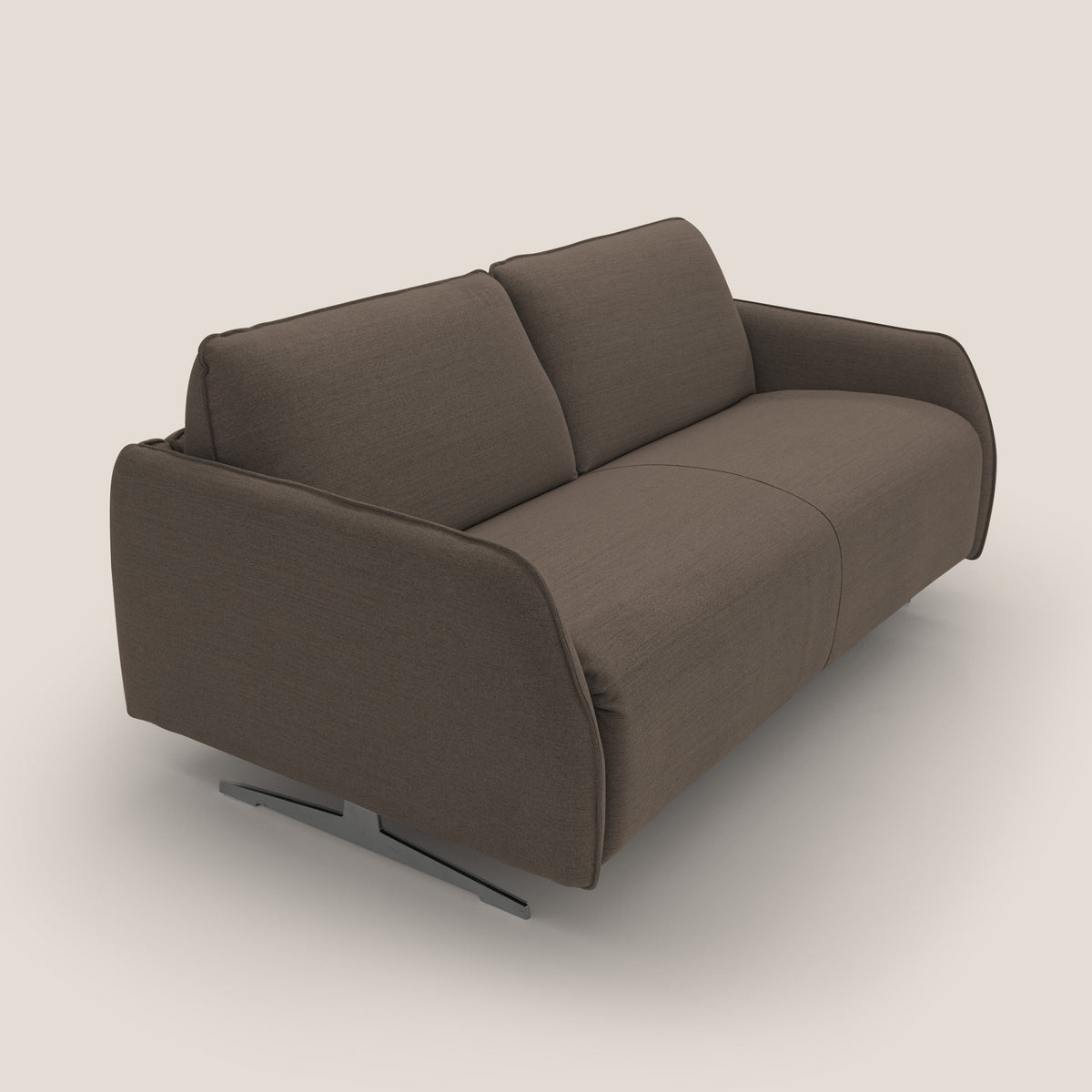Texas Divano letto matrimoniale moderno in tessuto impermeabile T19 marrone - divitt.sbs