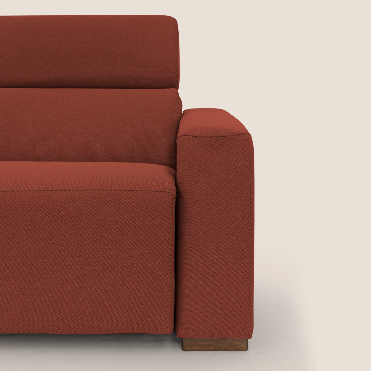 Poseidon divano letto + relax elettrico in tessuto smacchiabile impermeabile T05 rosso - divitt.sbs