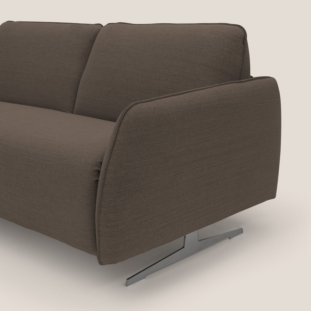 Texas Divano letto matrimoniale moderno in tessuto impermeabile T19 marrone - divitt.sbs