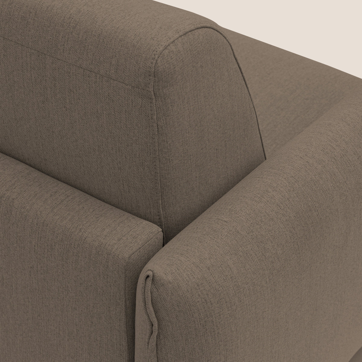 Scarlet divano letto in tessuto misto cotone impermeabile T19 marrone - divitt.sbs