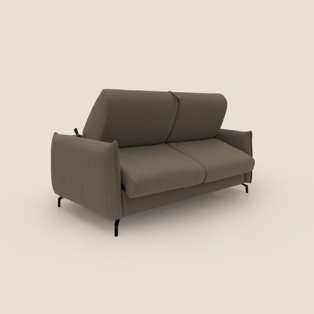 Scarlet divano letto in tessuto misto cotone impermeabile T19 marrone - divitt.sbs