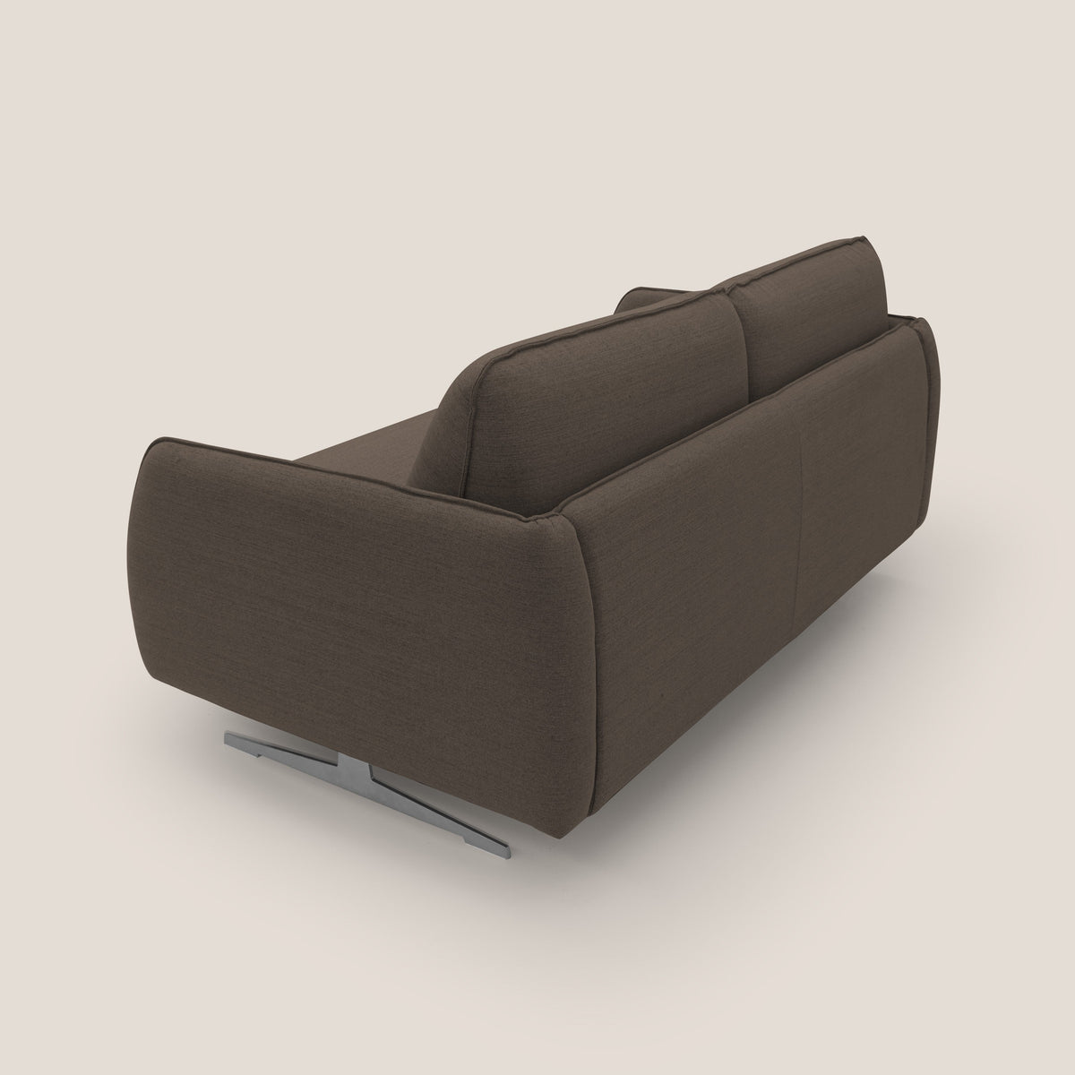 Texas Divano letto matrimoniale moderno in tessuto impermeabile T19 marrone - divitt.sbs
