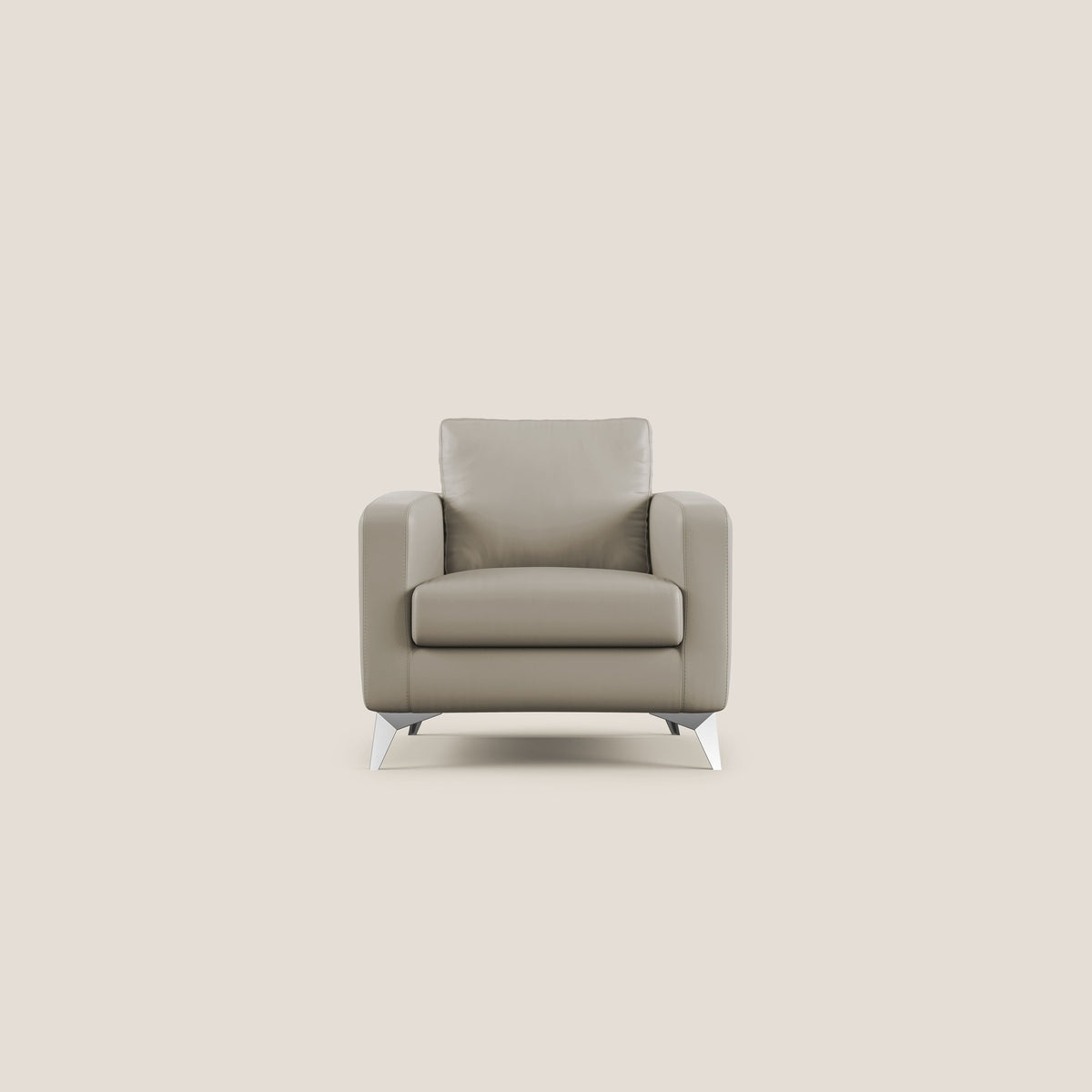 Orione Poltroncina in ecopelle moderna e impermeabile T04 talpa - divitt.sbs