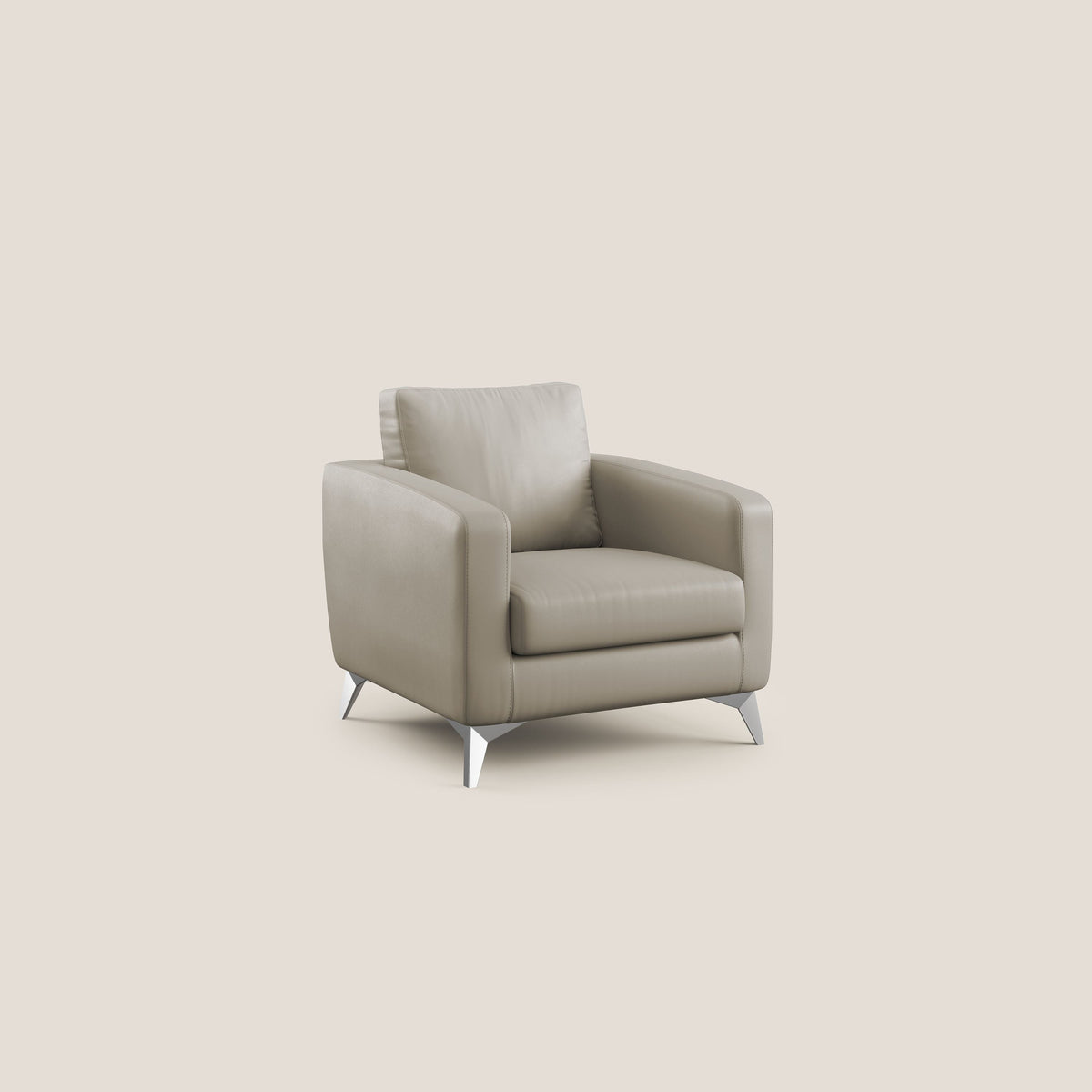 Orione Poltroncina in ecopelle moderna e impermeabile T04 talpa - divitt.sbs